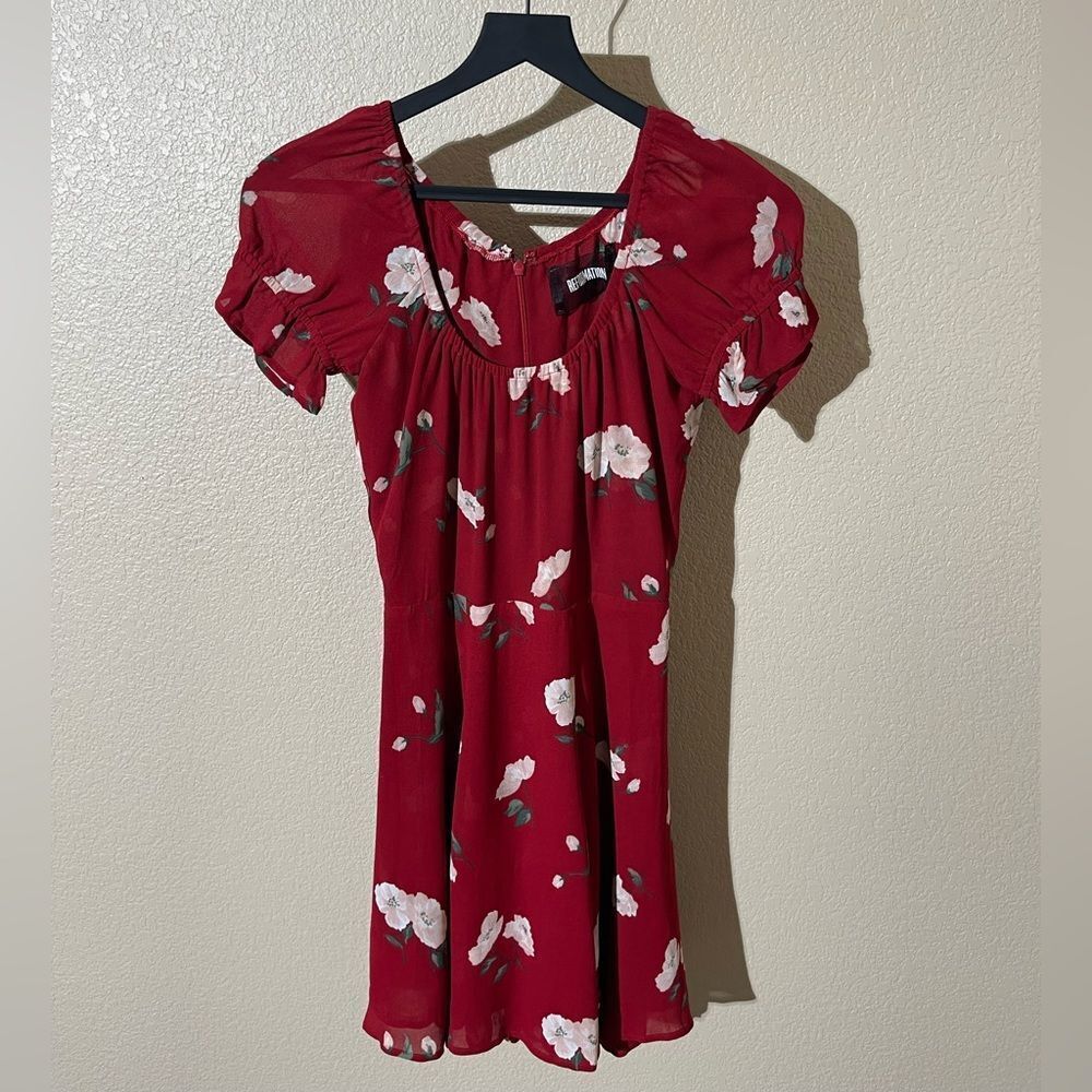 Reformation  Dress with Floral Accents